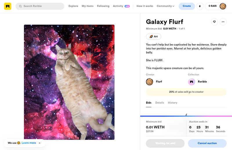 Auction page