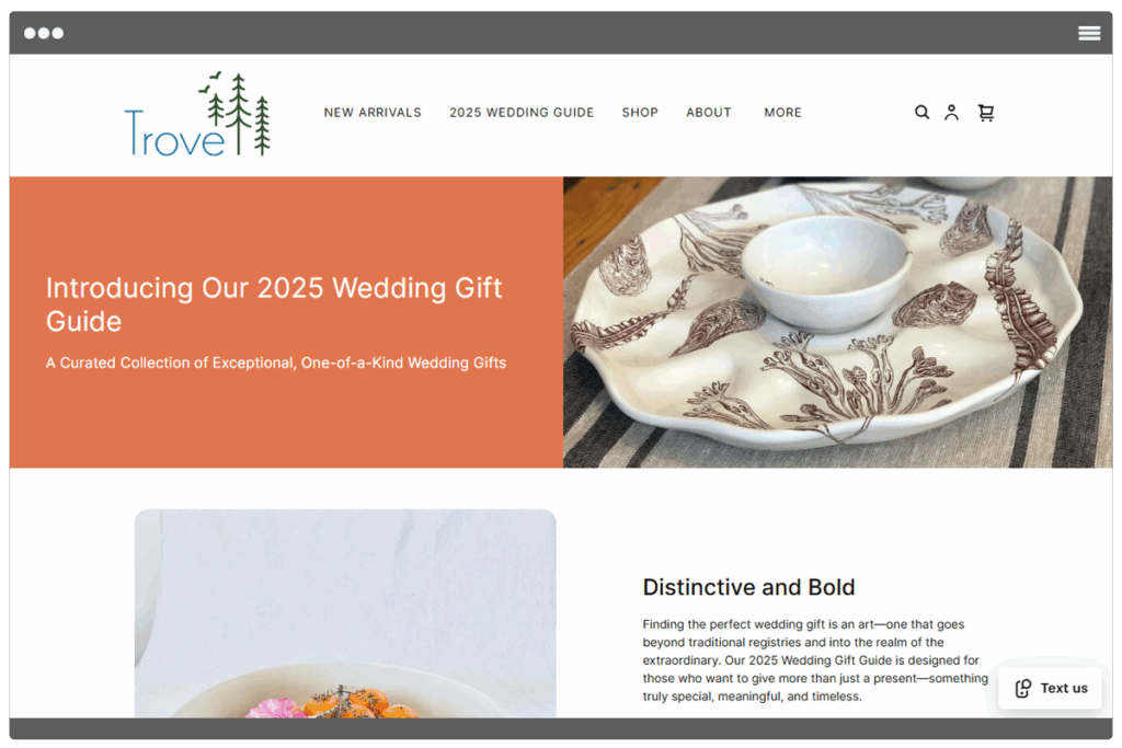trove-wedding Trove website wedding guide